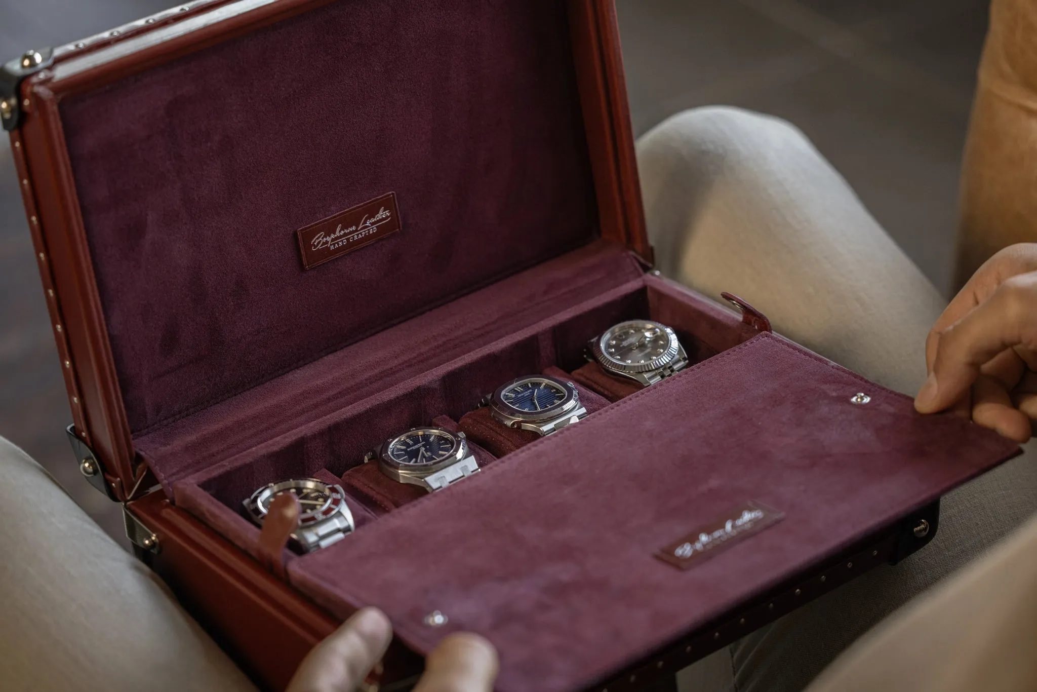 Petra Watch Case - Montana Red