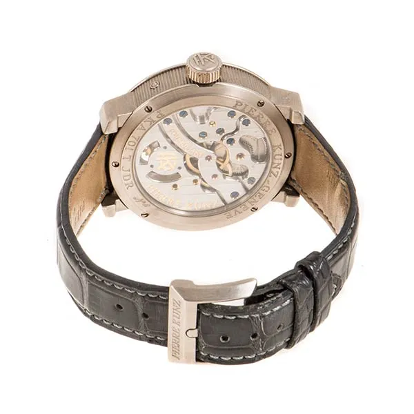 Pierre Kunz Grande Complication Tourbillon Retrograde Day and Date 18k White Gold Men's Watch