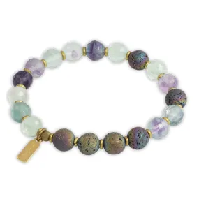 "Cleansing" Fluorite Essential Oil Diffuser Bracelet