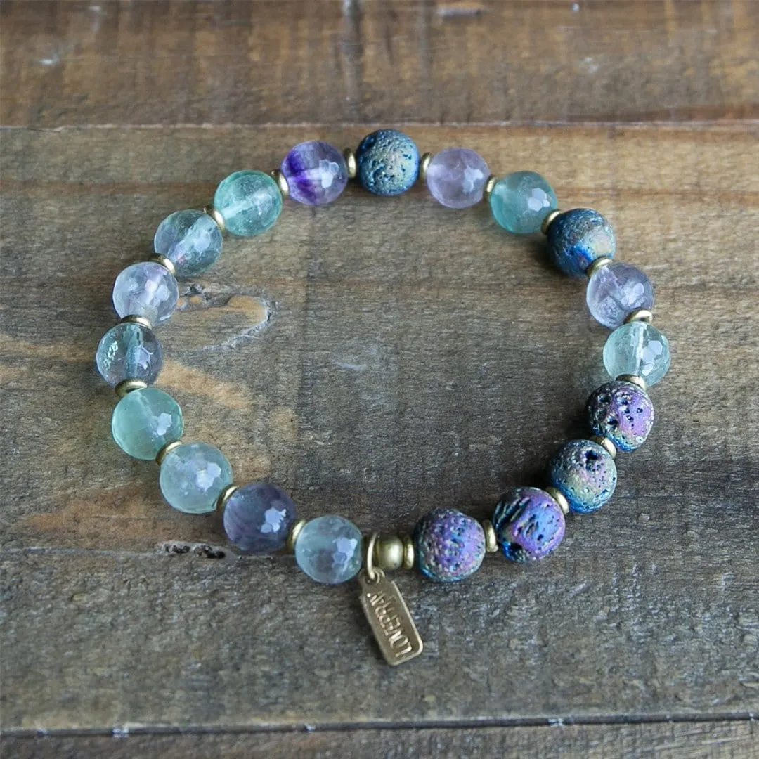 "Cleansing" Fluorite Essential Oil Diffuser Bracelet