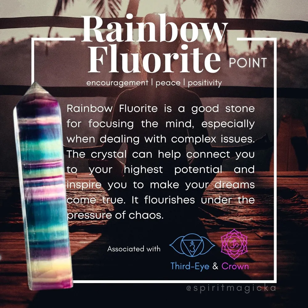 Rainbow Fluorite Point 👉 70% Off