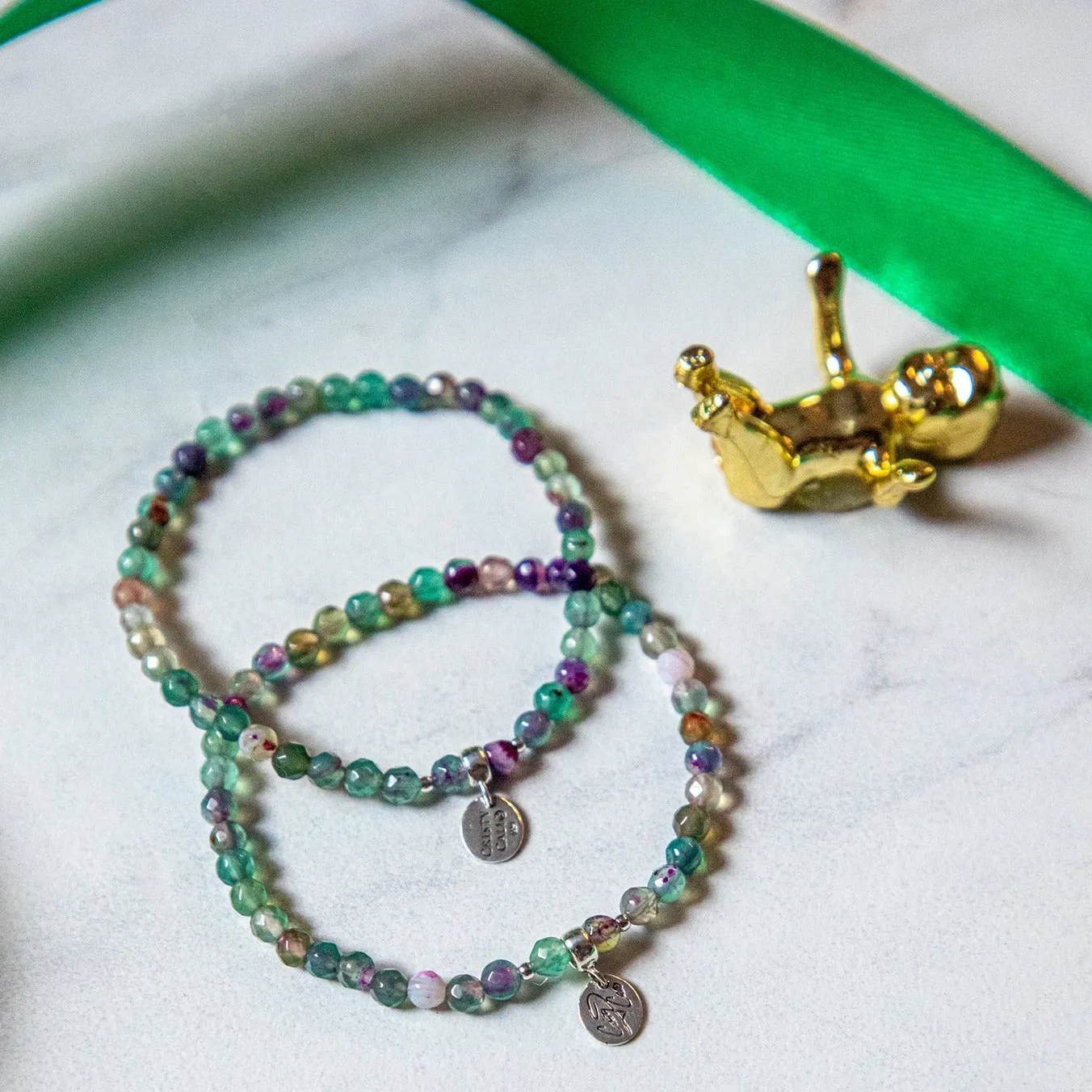 Rainbow Magic Fluorite Signature Stretch Bracelet