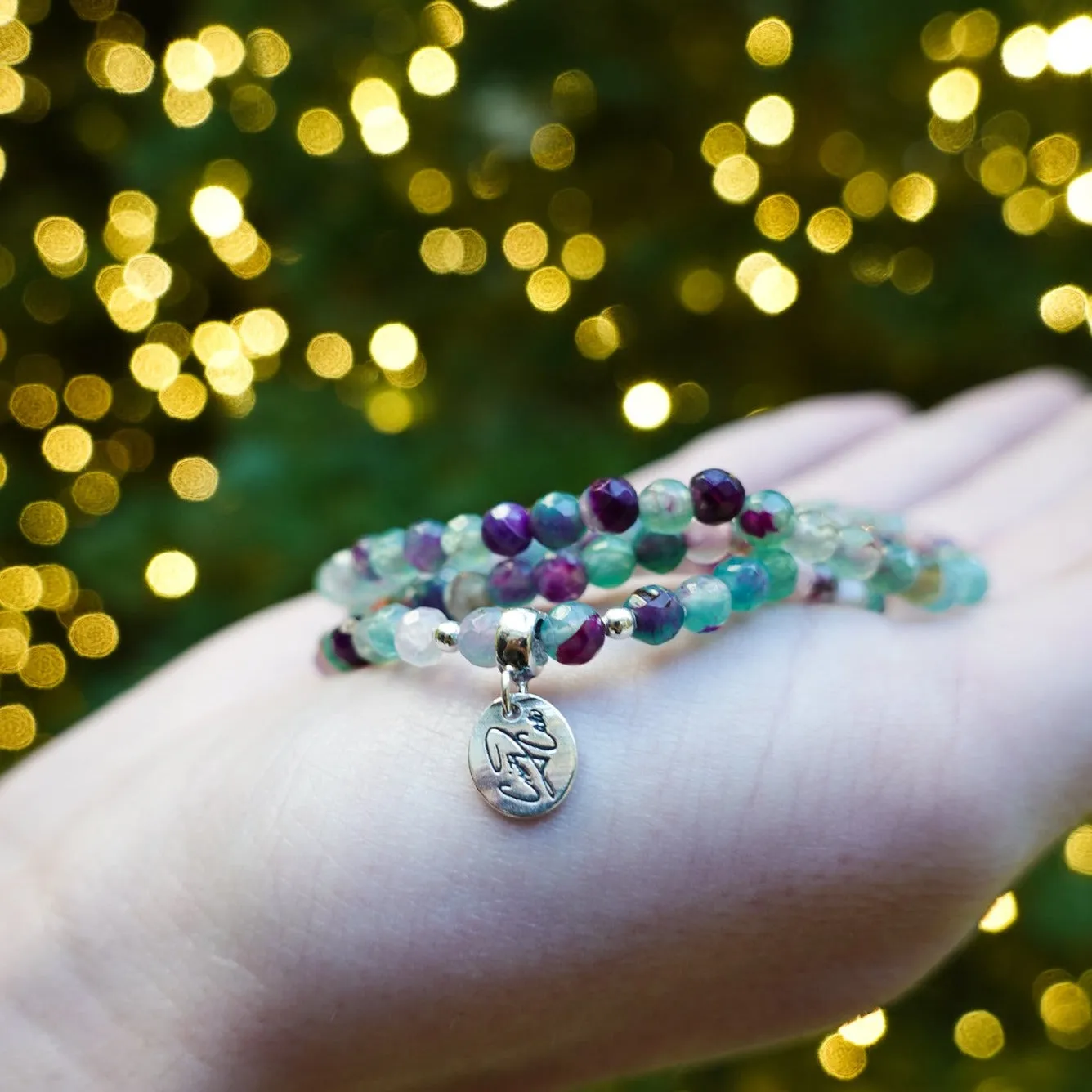 Rainbow Magic Fluorite Signature Stretch Bracelet