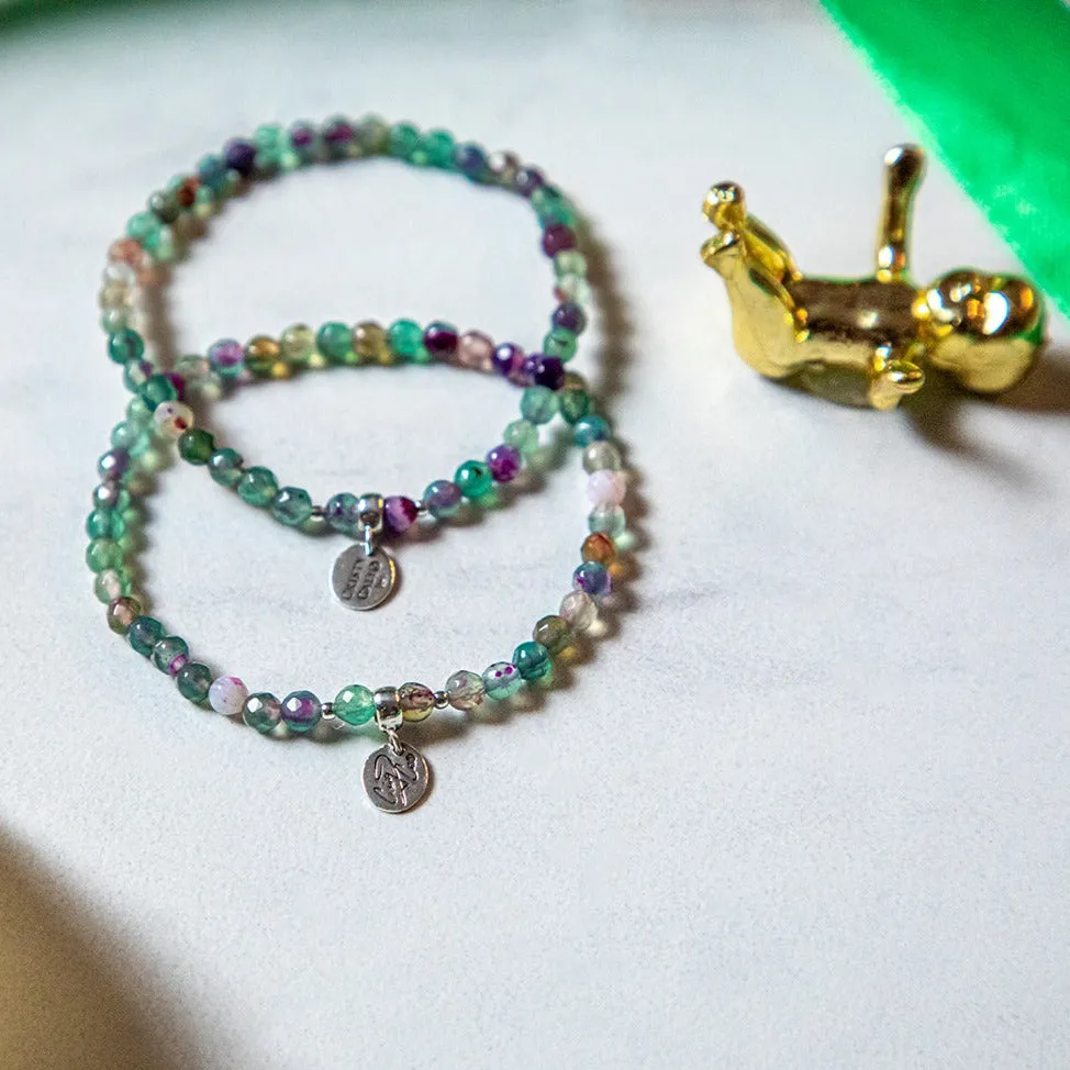 Rainbow Magic Fluorite Signature Stretch Bracelet