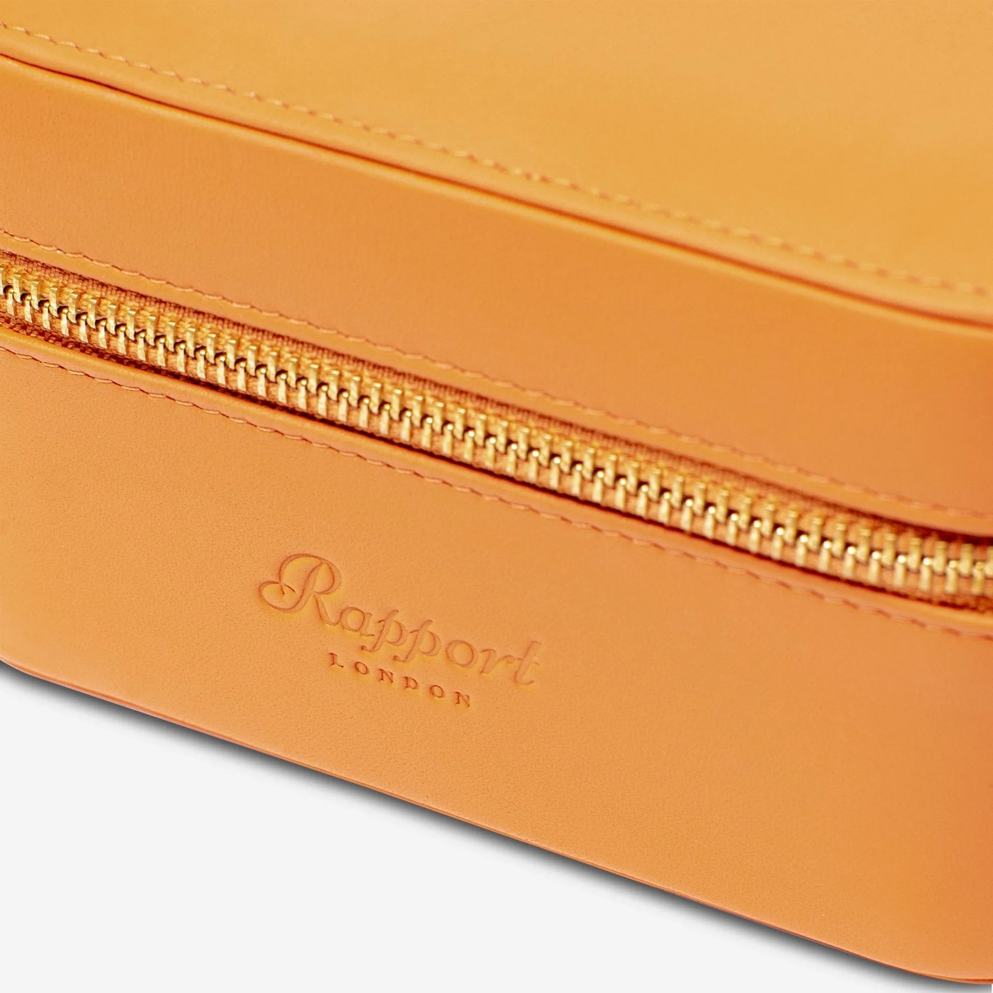 Rapport London Hyde Park Tan Smooth Leather Four Watch Zip Case D272