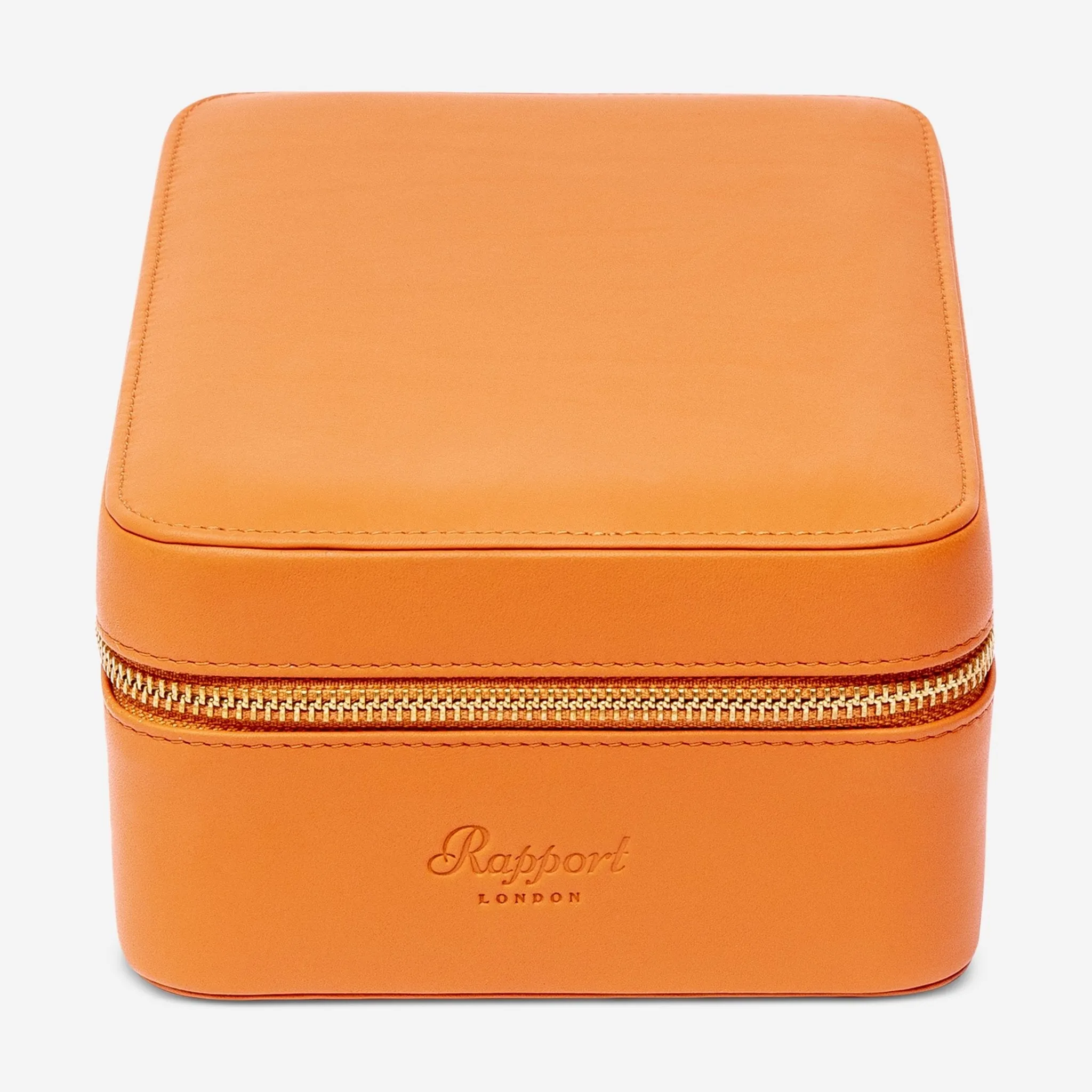 Rapport London Hyde Park Tan Smooth Leather Four Watch Zip Case D272