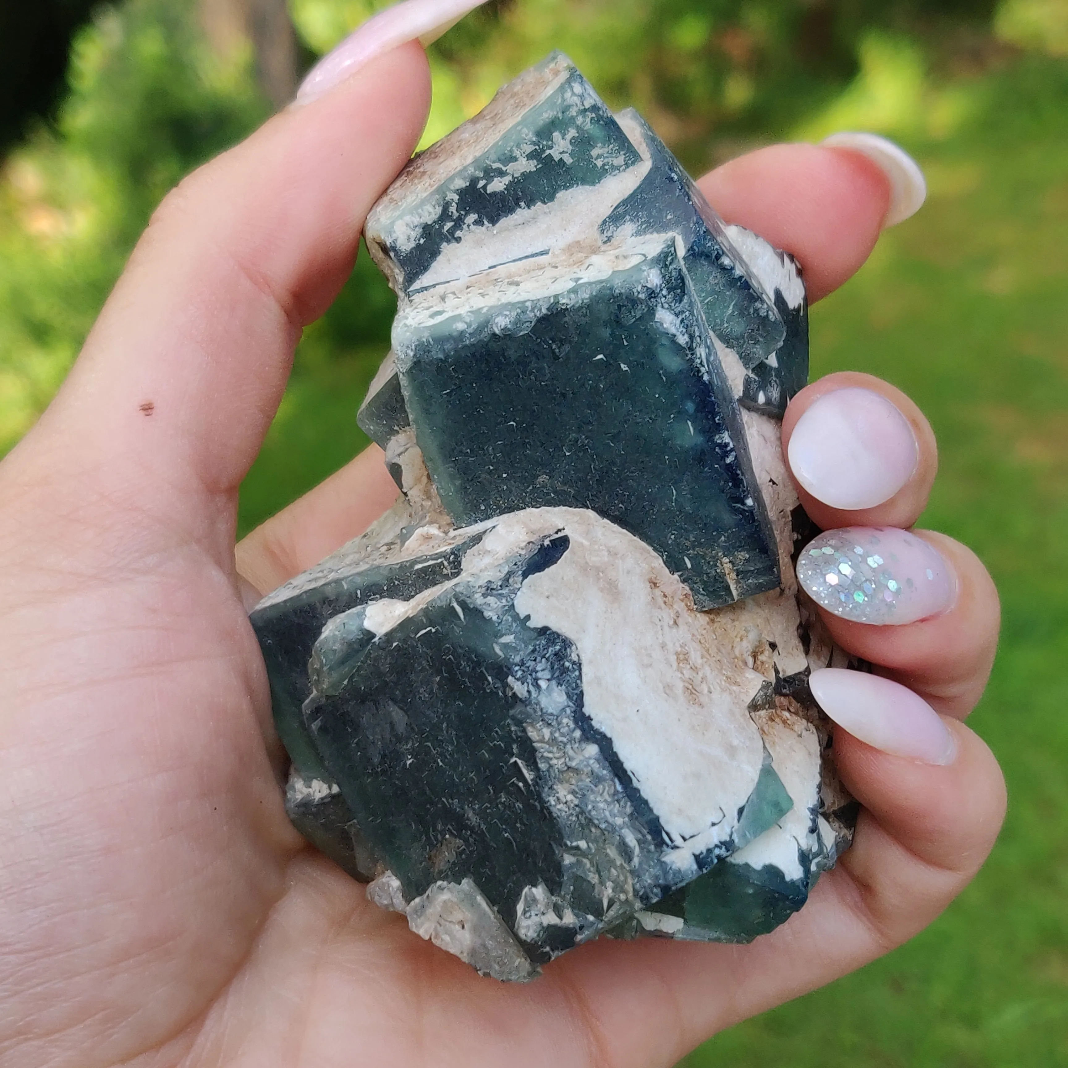 Raw Cubic Fluorite Cluster (#J3)
