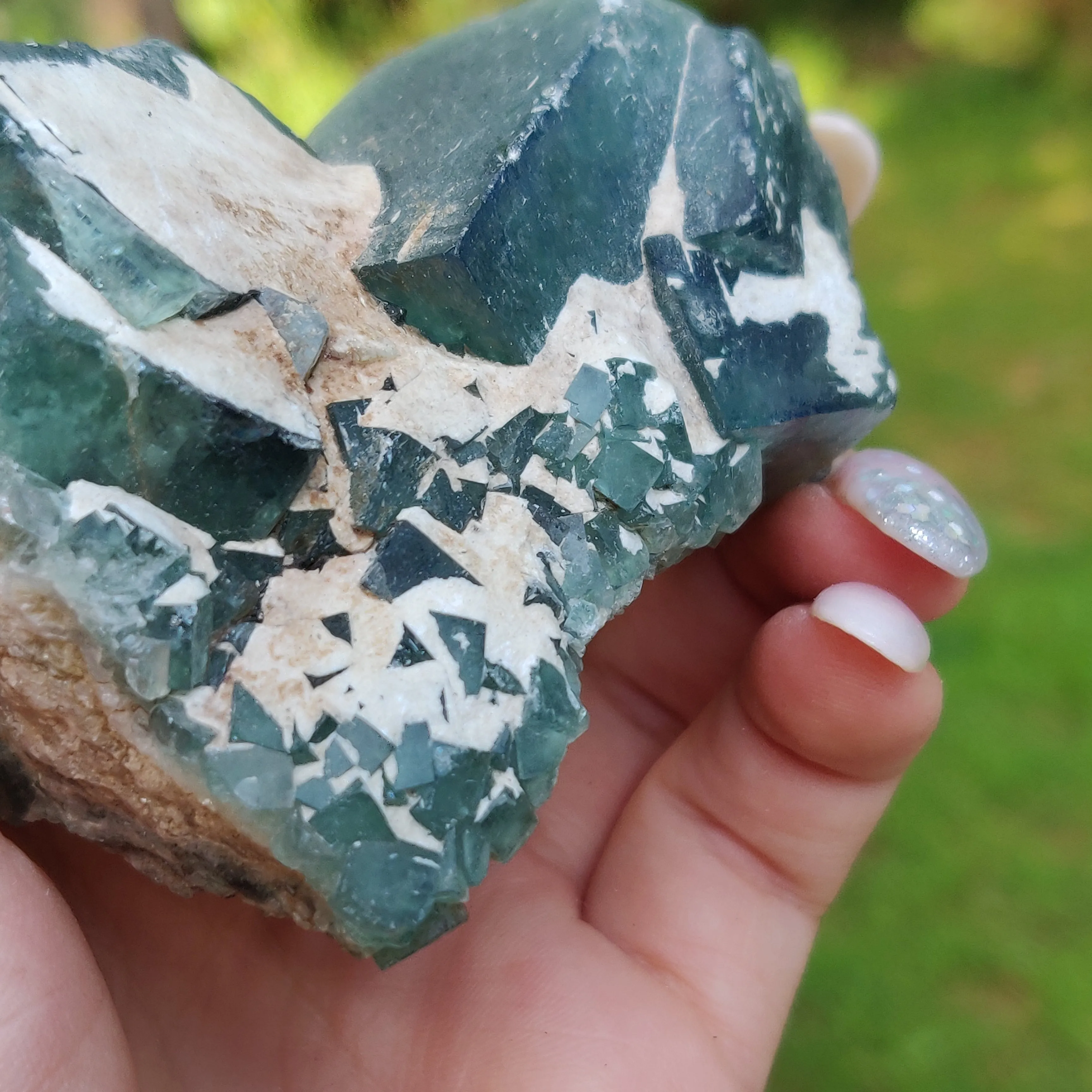 Raw Cubic Fluorite Cluster (#J3)