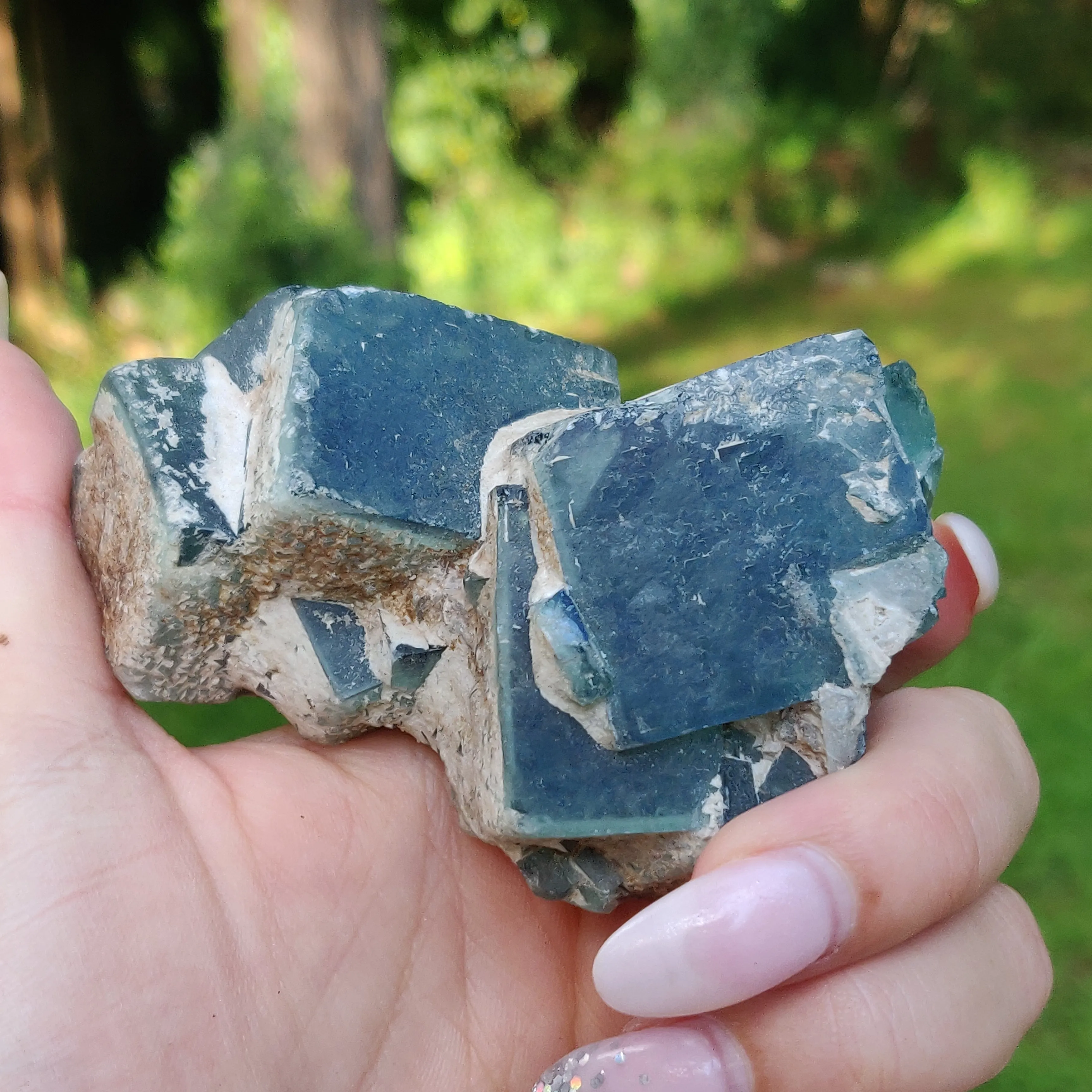 Raw Cubic Fluorite Cluster (#J3)