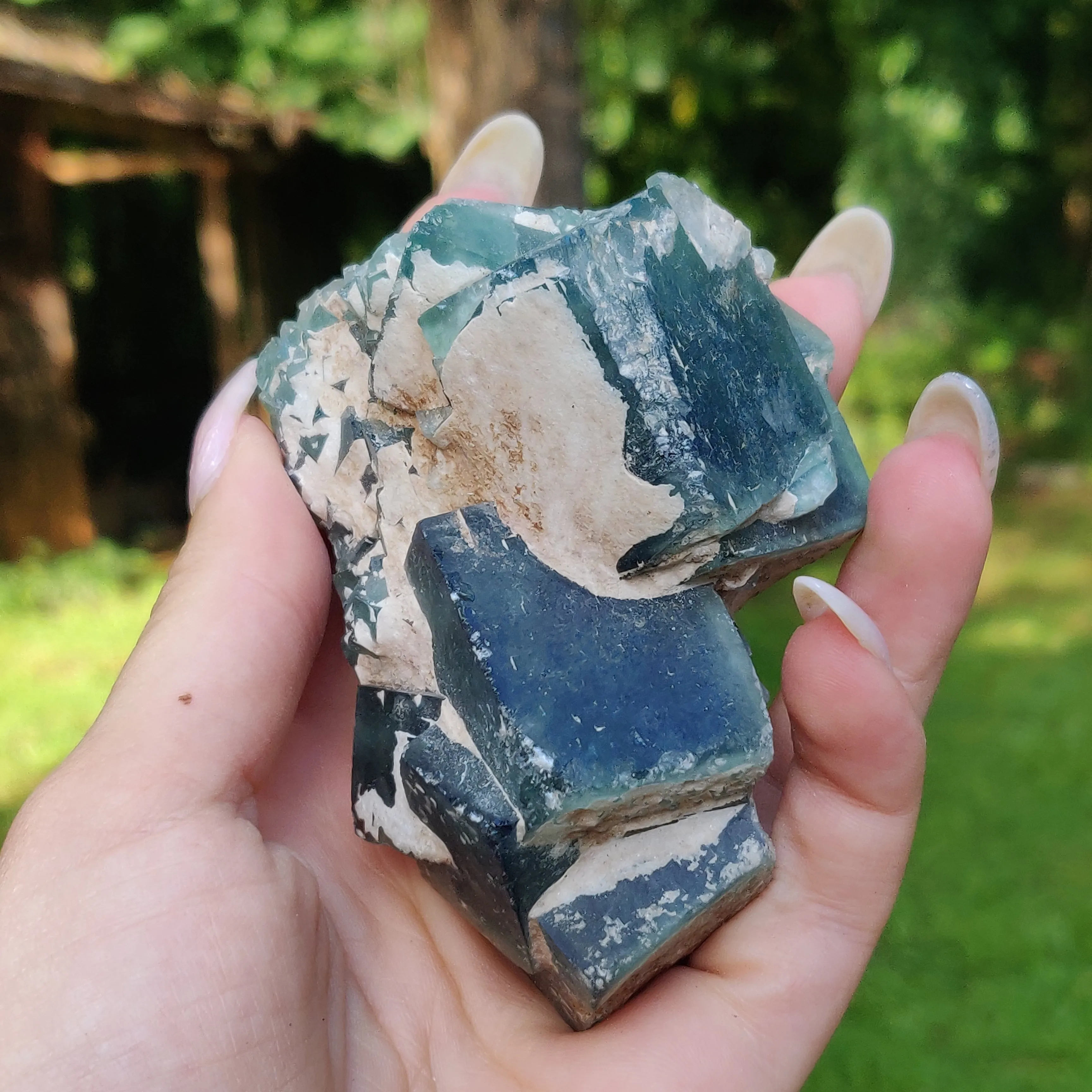 Raw Cubic Fluorite Cluster (#J3)