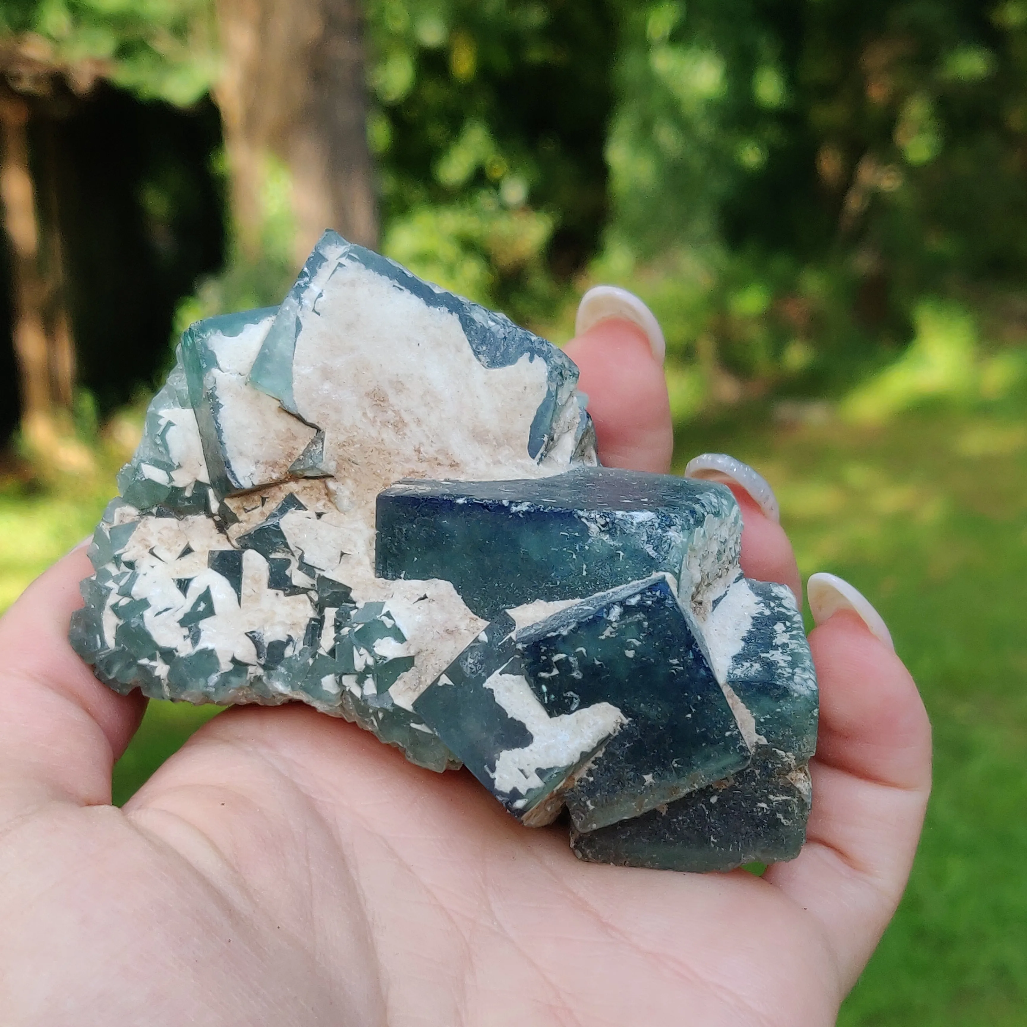 Raw Cubic Fluorite Cluster (#J3)
