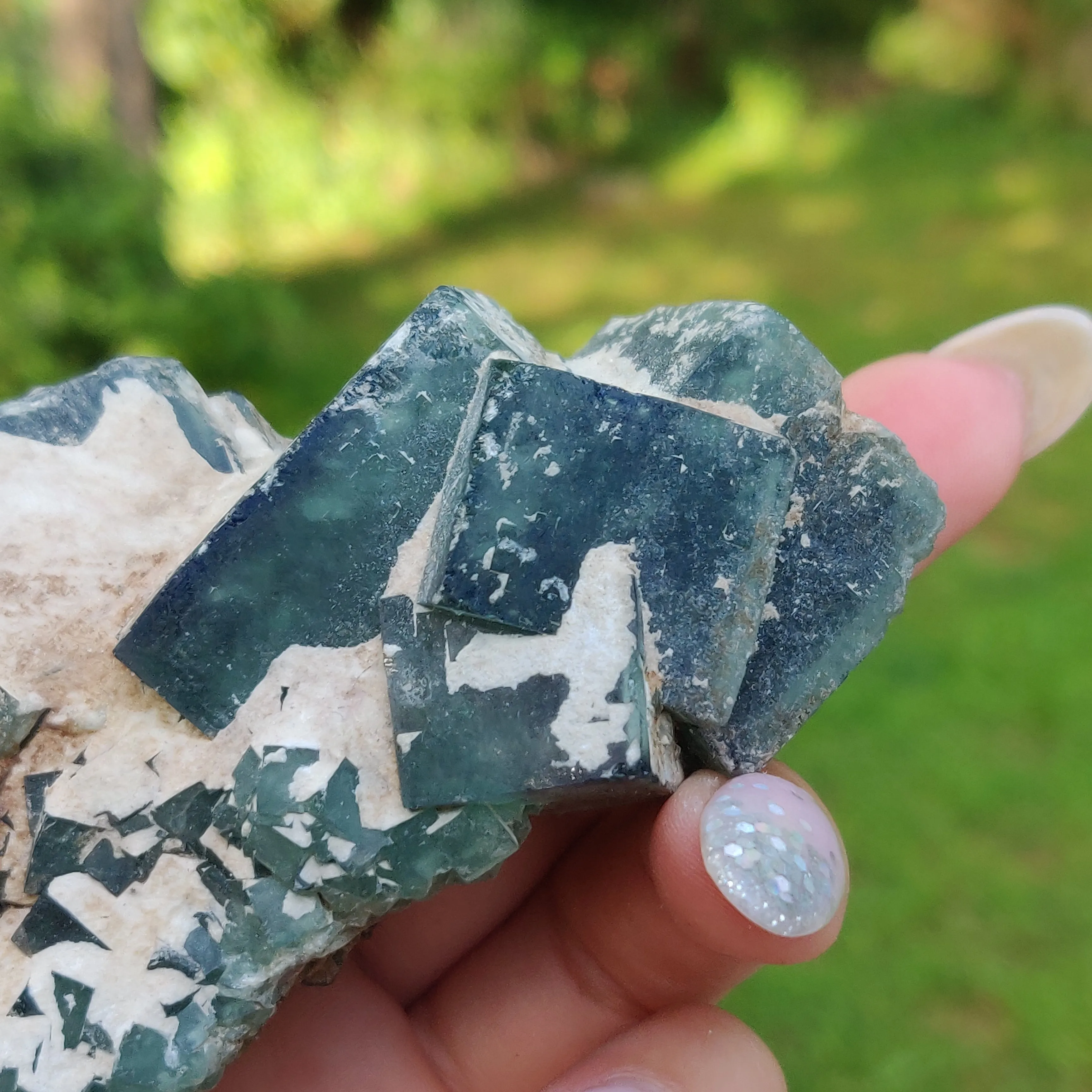 Raw Cubic Fluorite Cluster (#J3)
