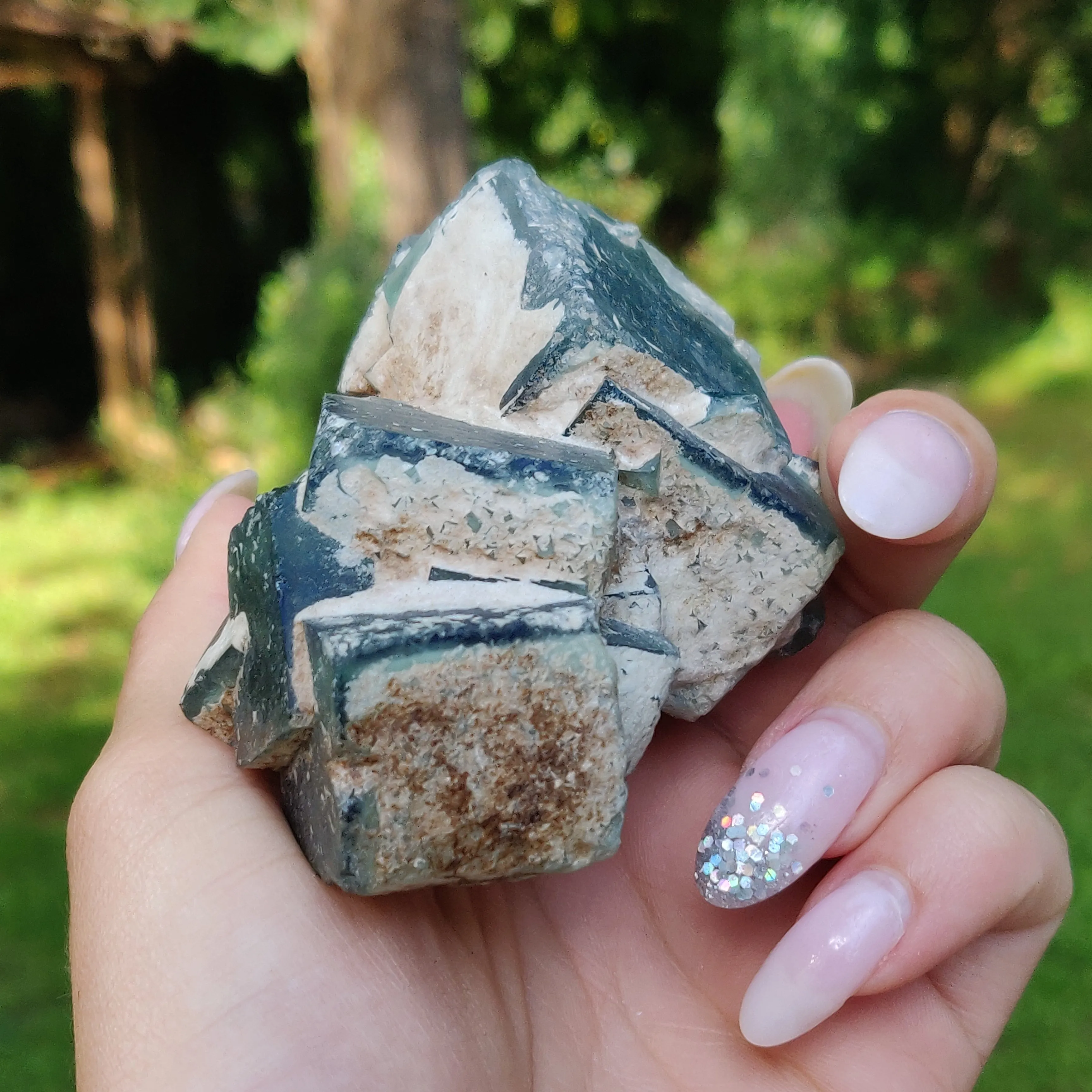 Raw Cubic Fluorite Cluster (#J3)
