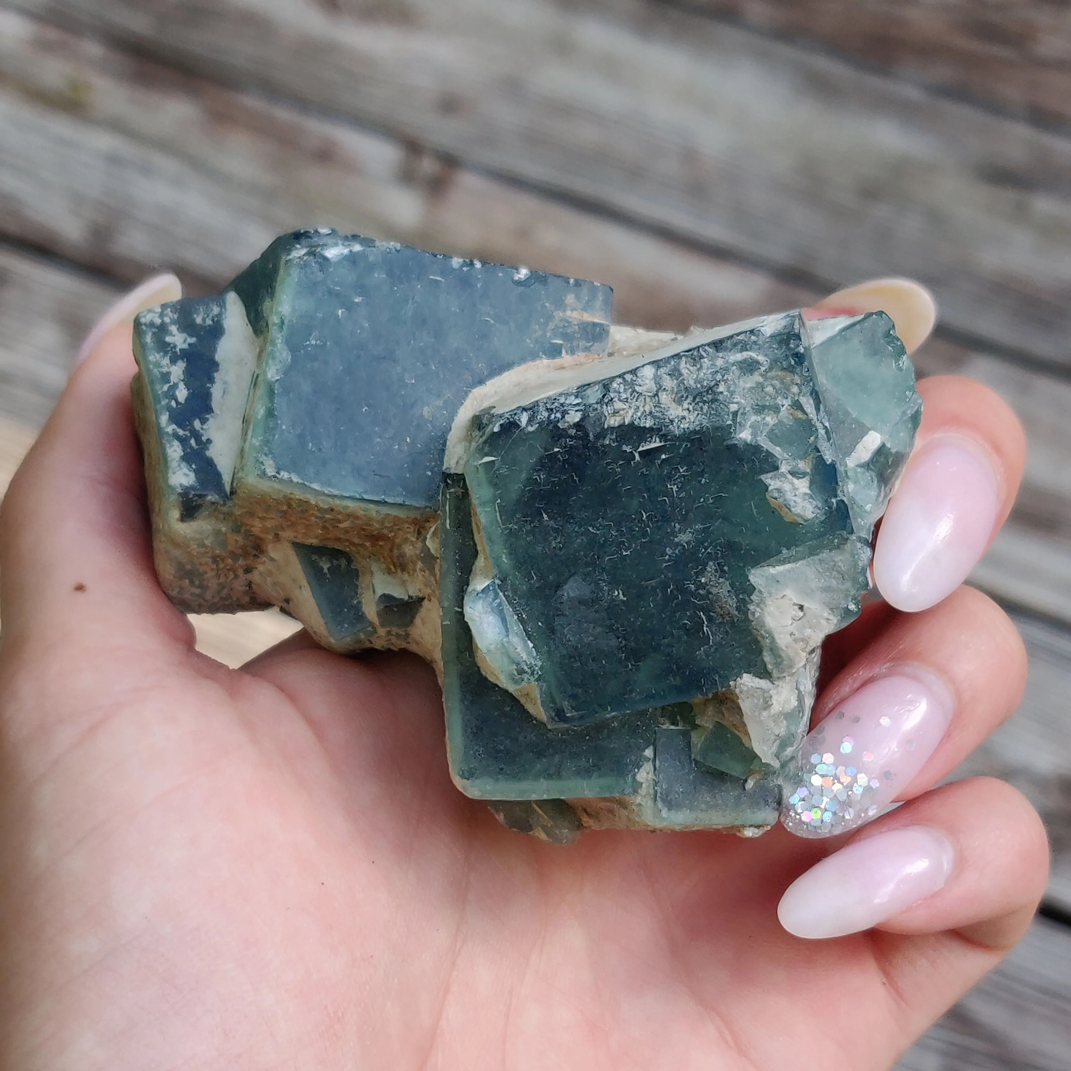 Raw Cubic Fluorite Cluster (#J3)
