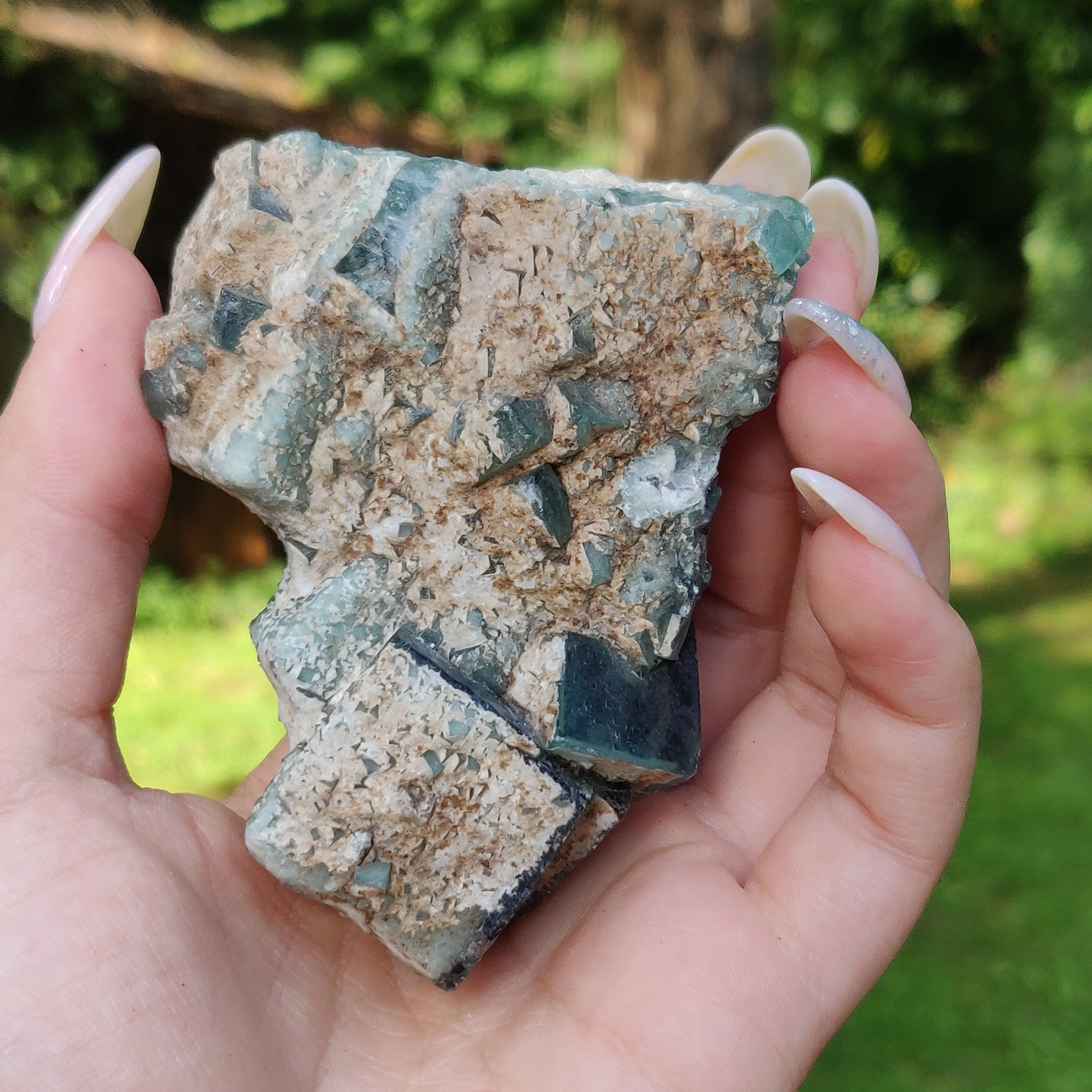 Raw Cubic Fluorite Cluster (#J3)