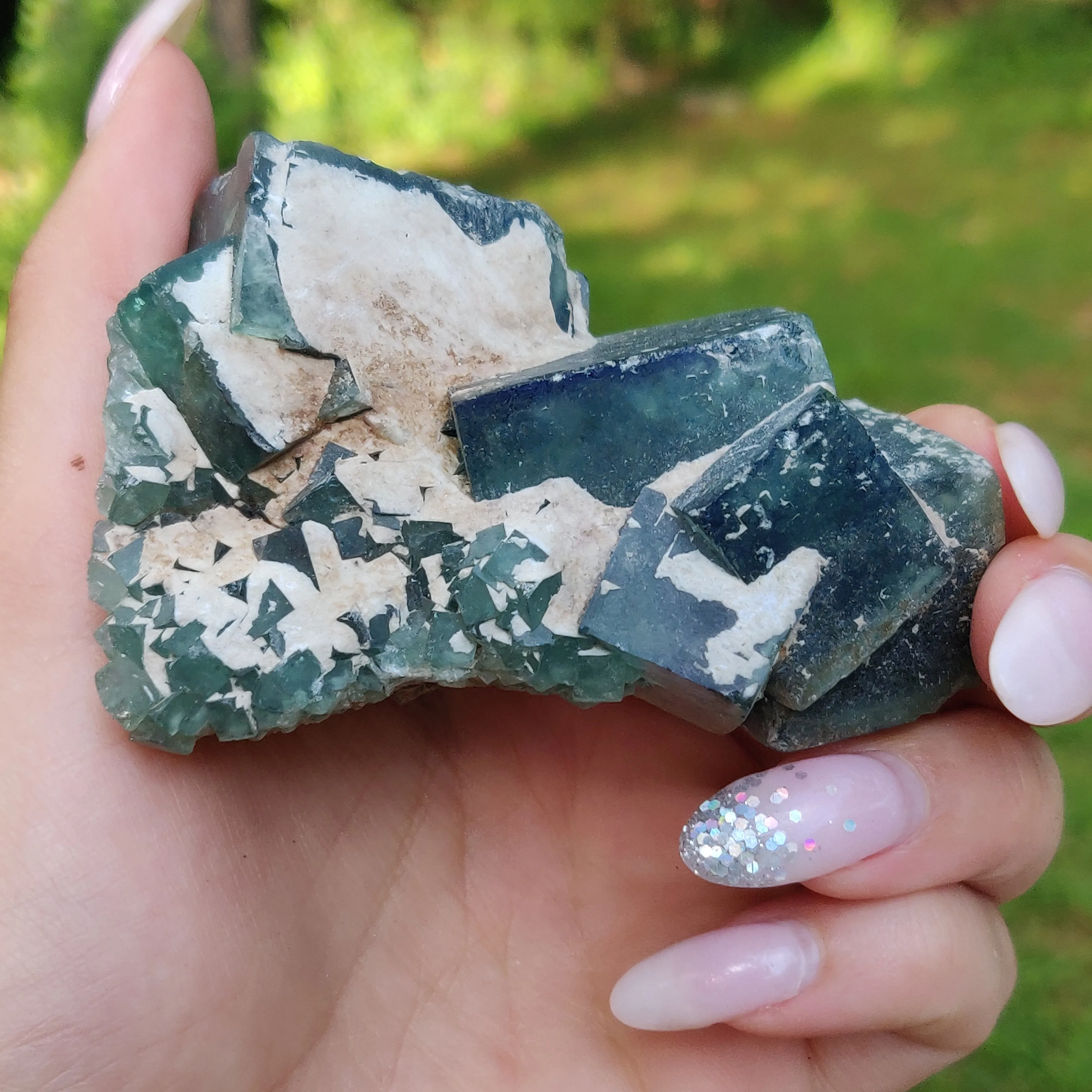 Raw Cubic Fluorite Cluster (#J3)