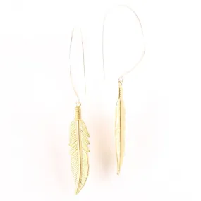 Recast Golden Feather earrings