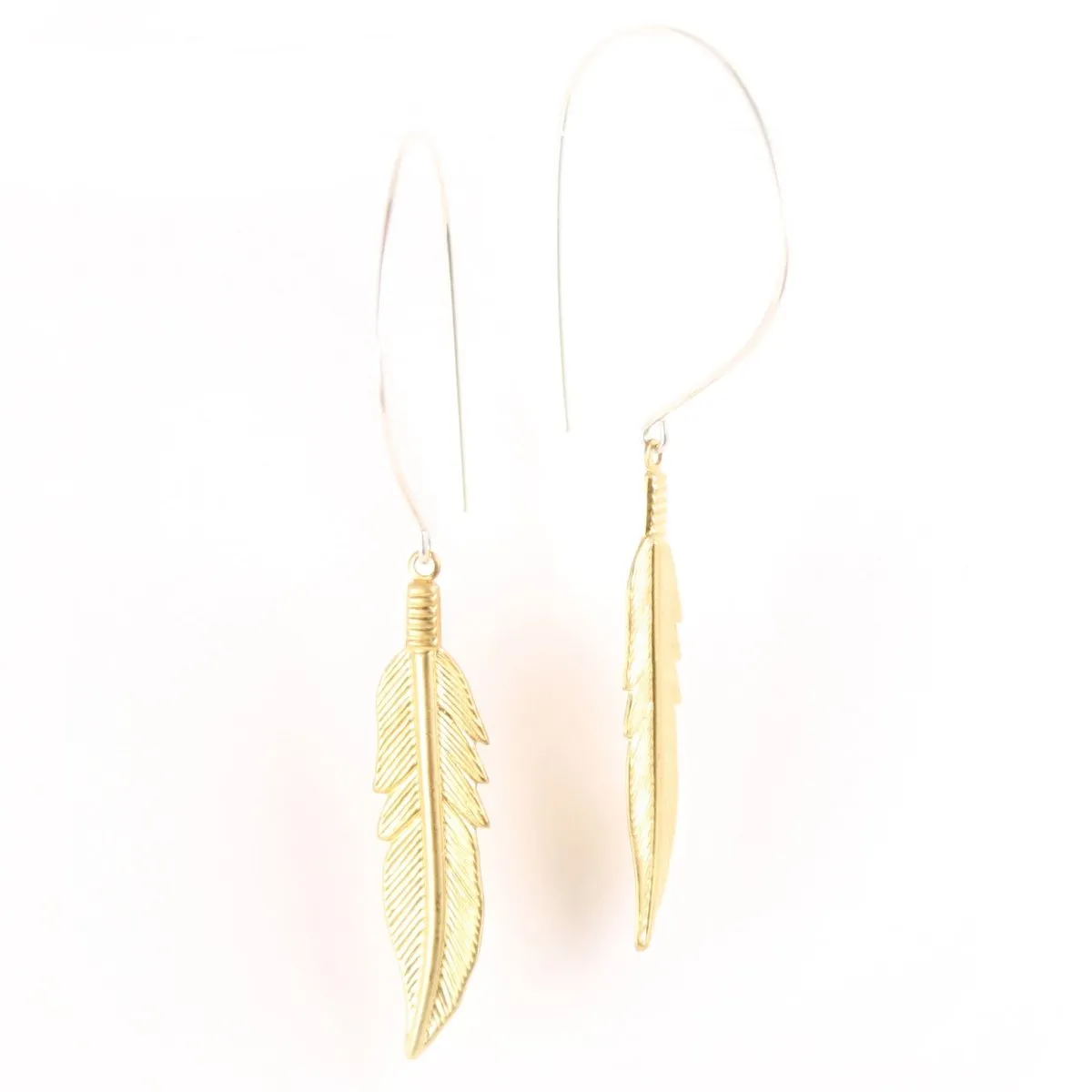 Recast Golden Feather earrings