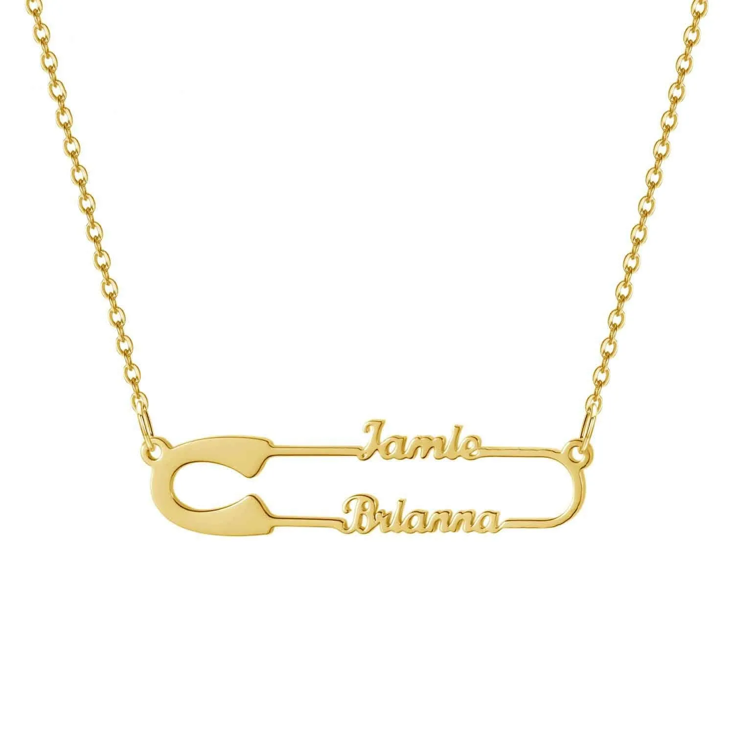 Safety pin necklace