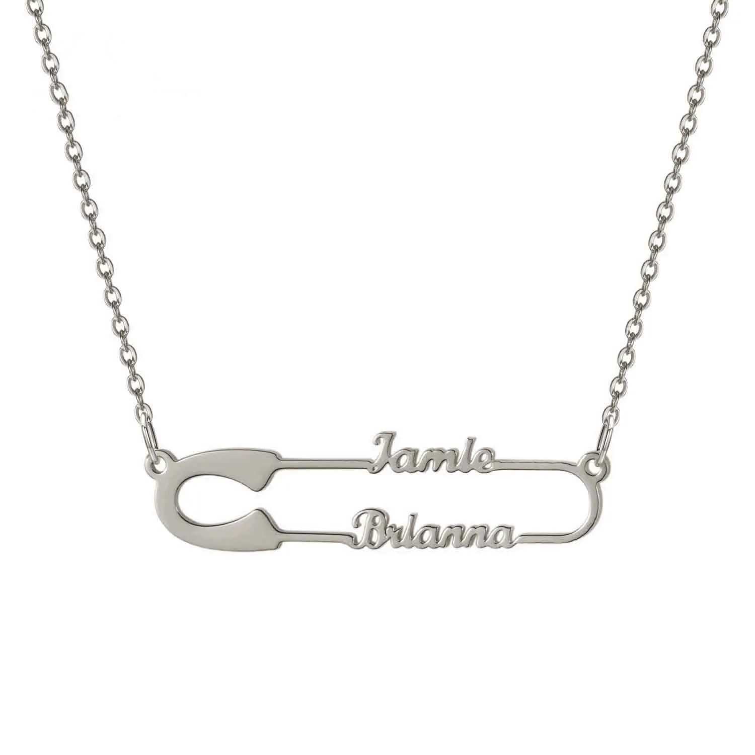 Safety pin necklace