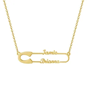 Safety pin necklace