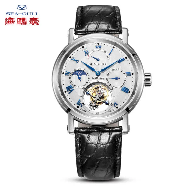 seagull watch men tourbillon mechanical watch Multi-function watch skeleton watches sapphire watch luxury  tourbillion watch