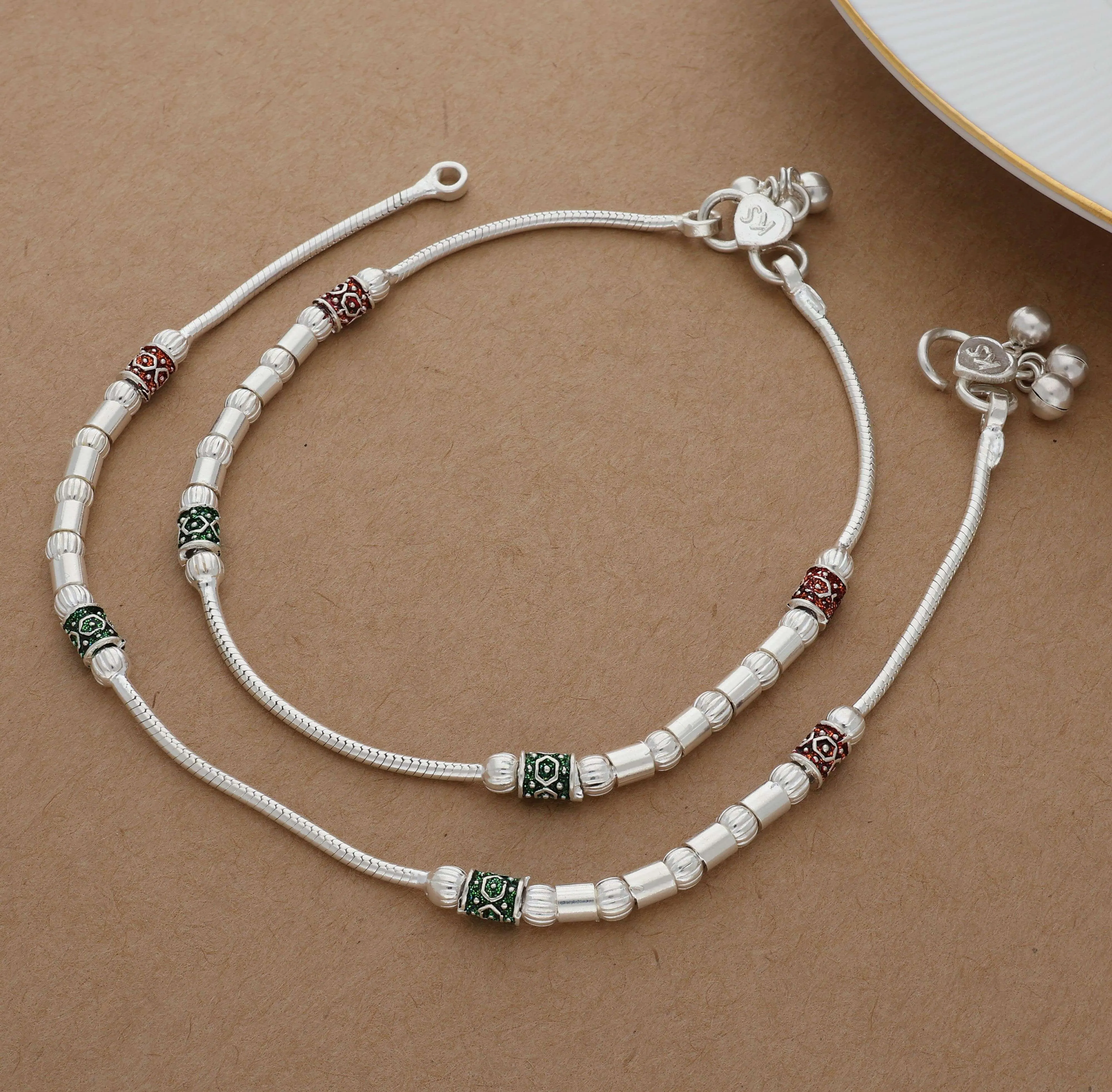 Shimmering Silver Anklet