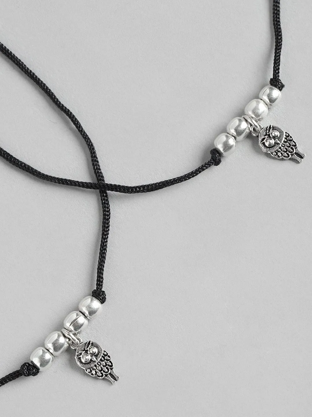 Silver Owl Anklet