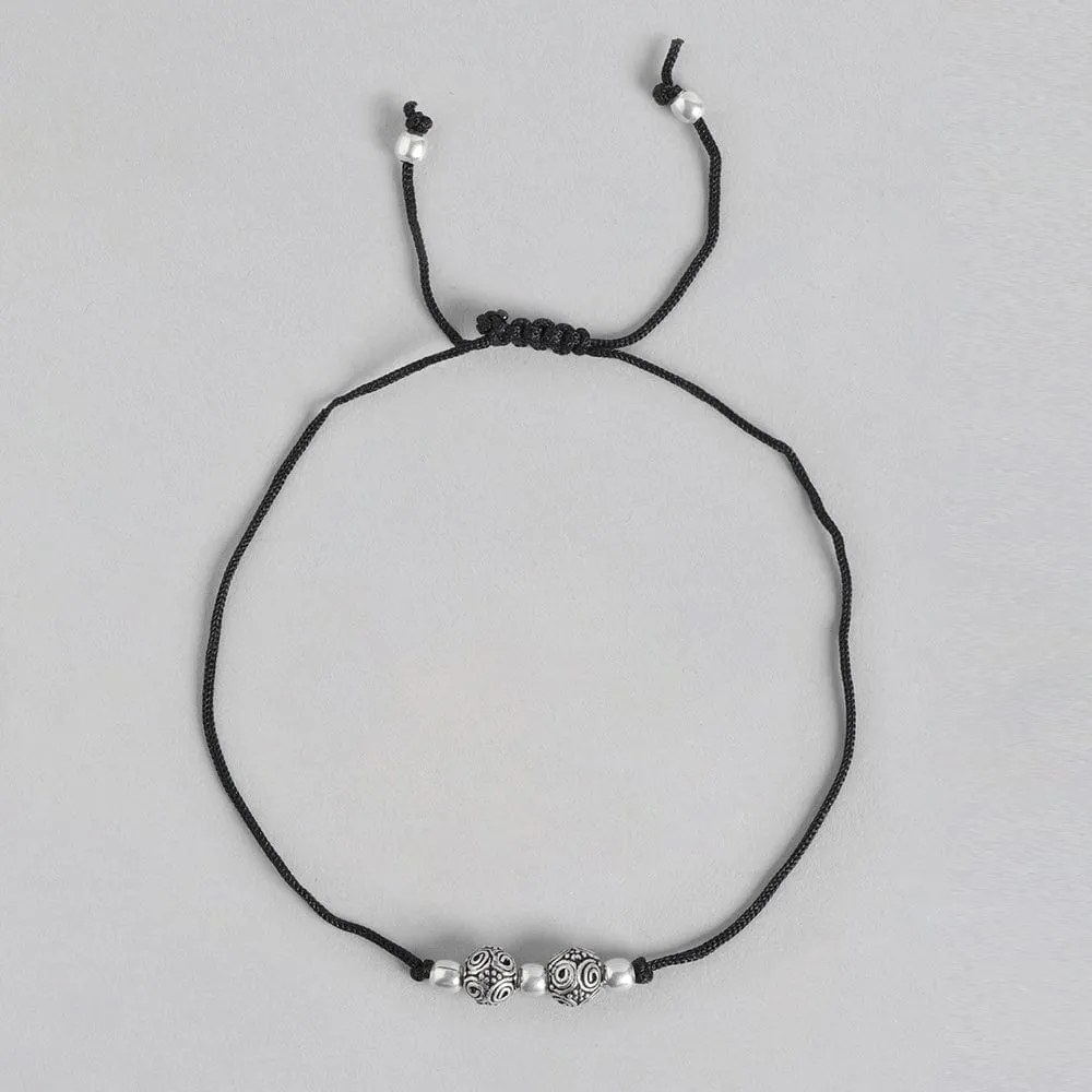 Silver Round Bead Anklet