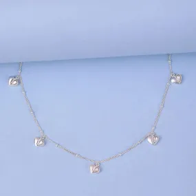 Single Little Hearts Motif Silver 92.5 ANklets