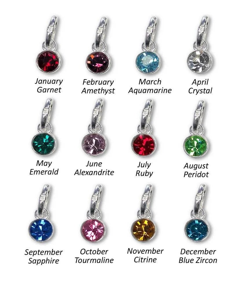 Sister Infinity Knot Necklace with Birthstone in Sterling Silver 925, Personalised Jewellery Gift