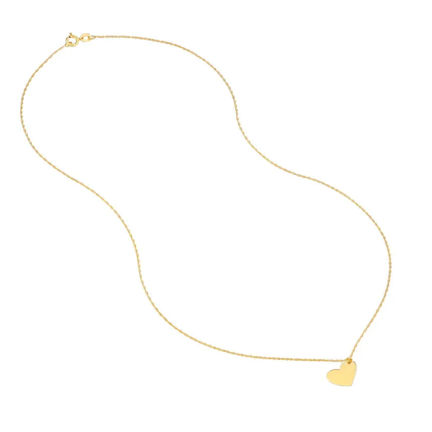 Small Engraved Heart Necklace