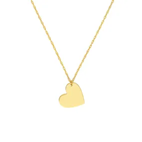 Small Engraved Heart Necklace