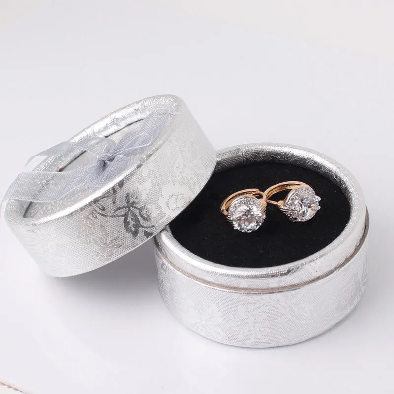 Smart Chic White Zircon Earring Gold Platinum Plated Lady Small Huggie Hoops Earrings for Women Jewelry Earing