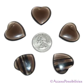 Smoky Quartz Polished Gemstone Hearts