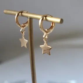 Star Hoop Earrings