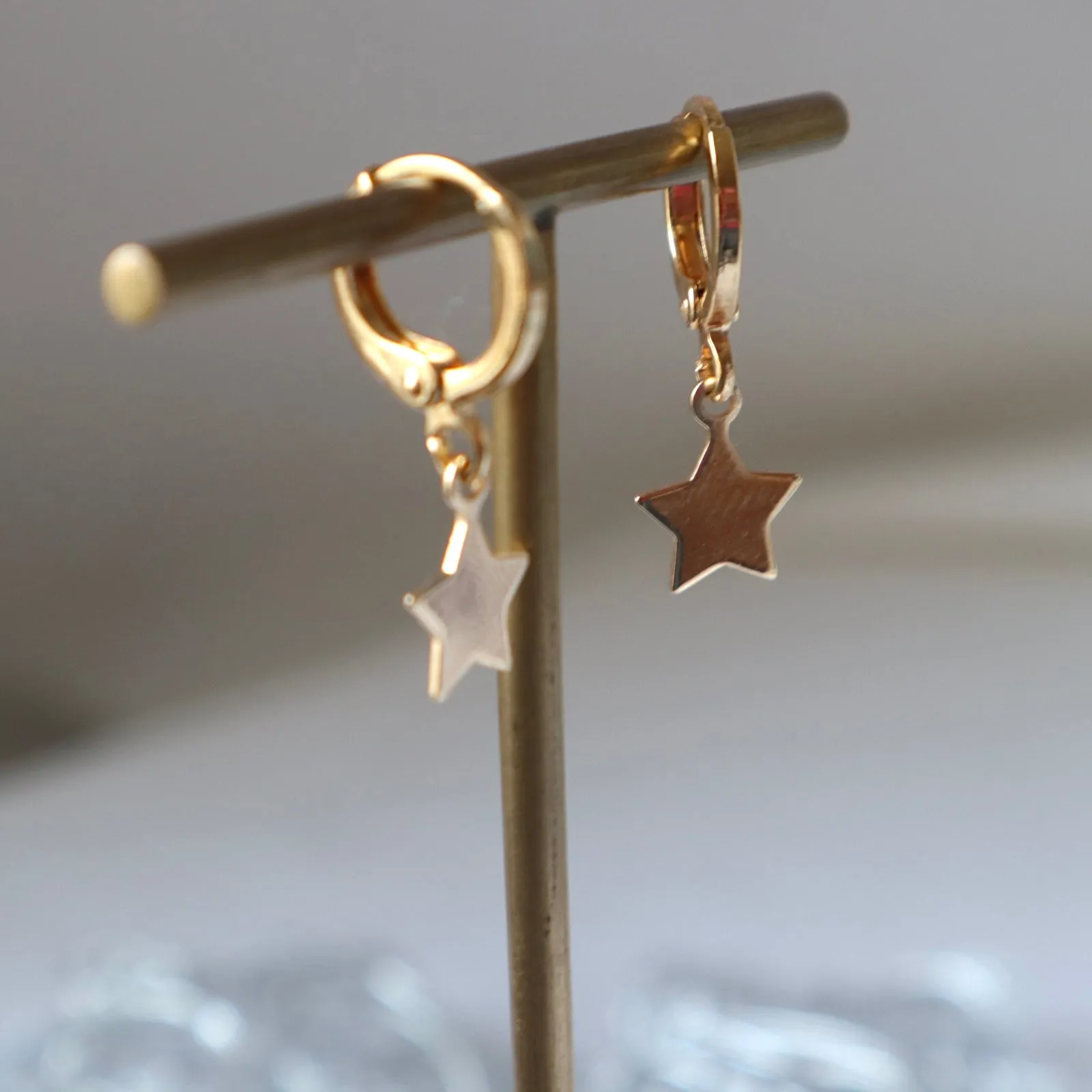 Star Hoop Earrings