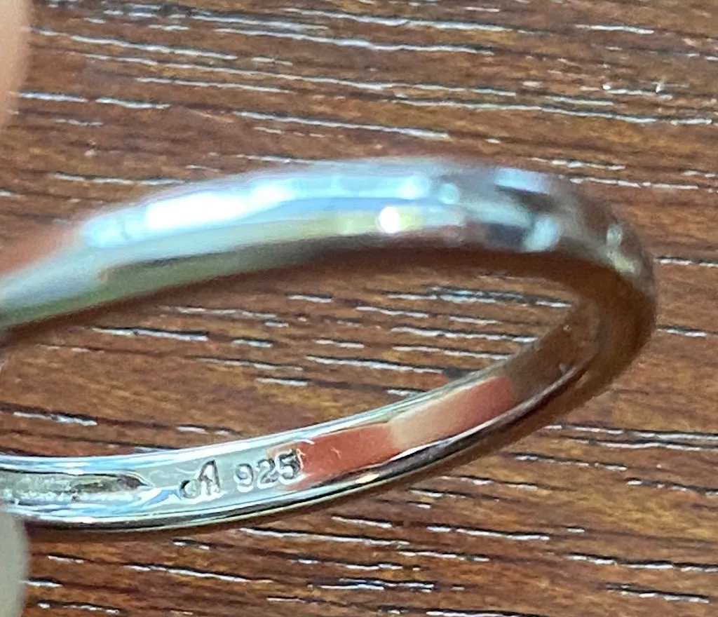Sterling Silver 925 Diamond Infinity Knot Ring Sz 6.75
