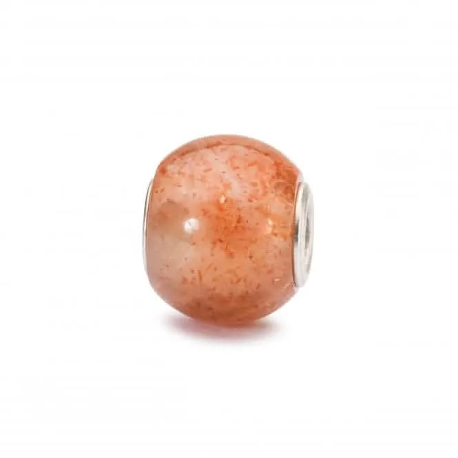 Sterling Silver Round Sunstone Bead TSTBE-00026