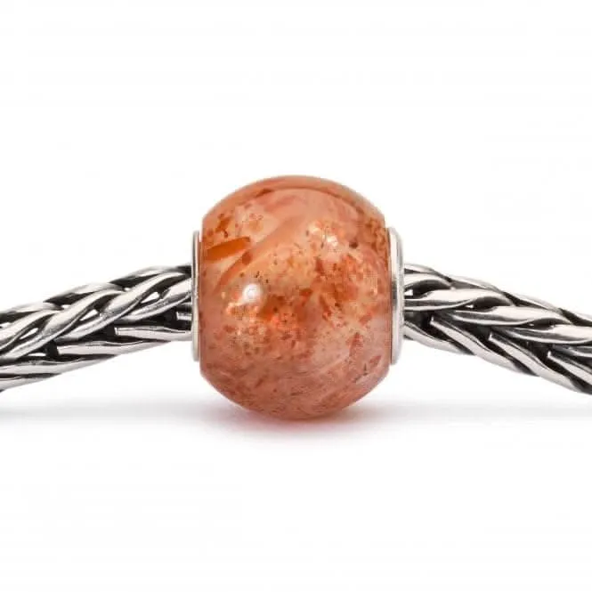 Sterling Silver Round Sunstone Bead TSTBE-00026