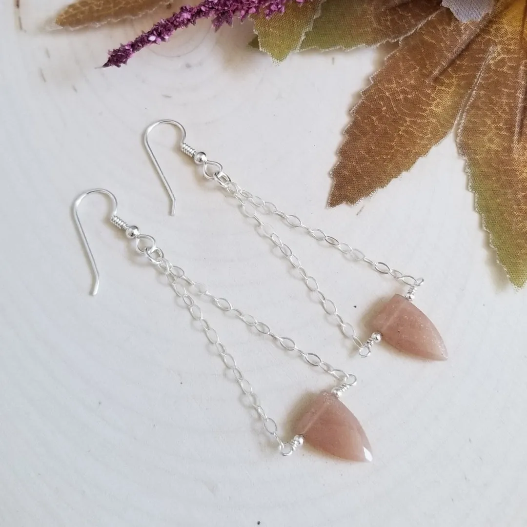 Sunstone Dangle Earrings