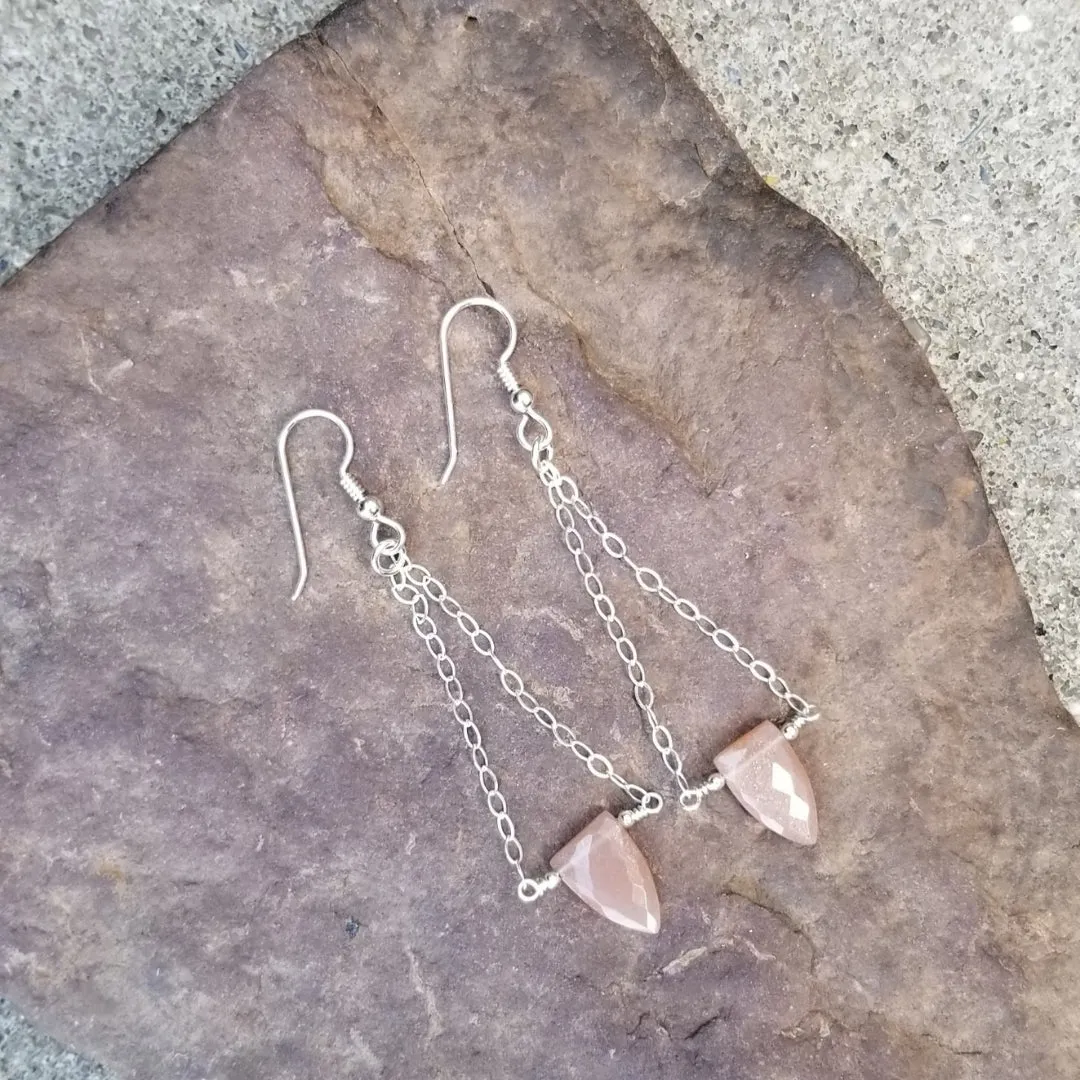 Sunstone Dangle Earrings