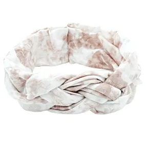 Taupe Tie Dye Infinity Turban