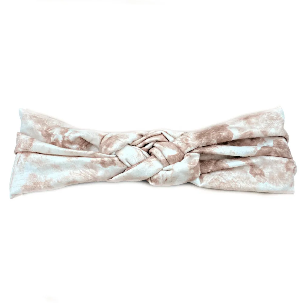 Taupe Tie Dye Infinity Turban