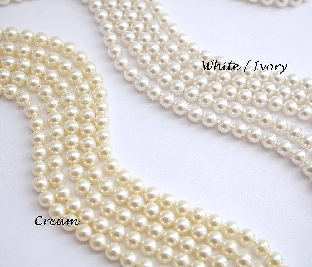 Teardrop Pearl Earrings for Weddings in Silver- Ella