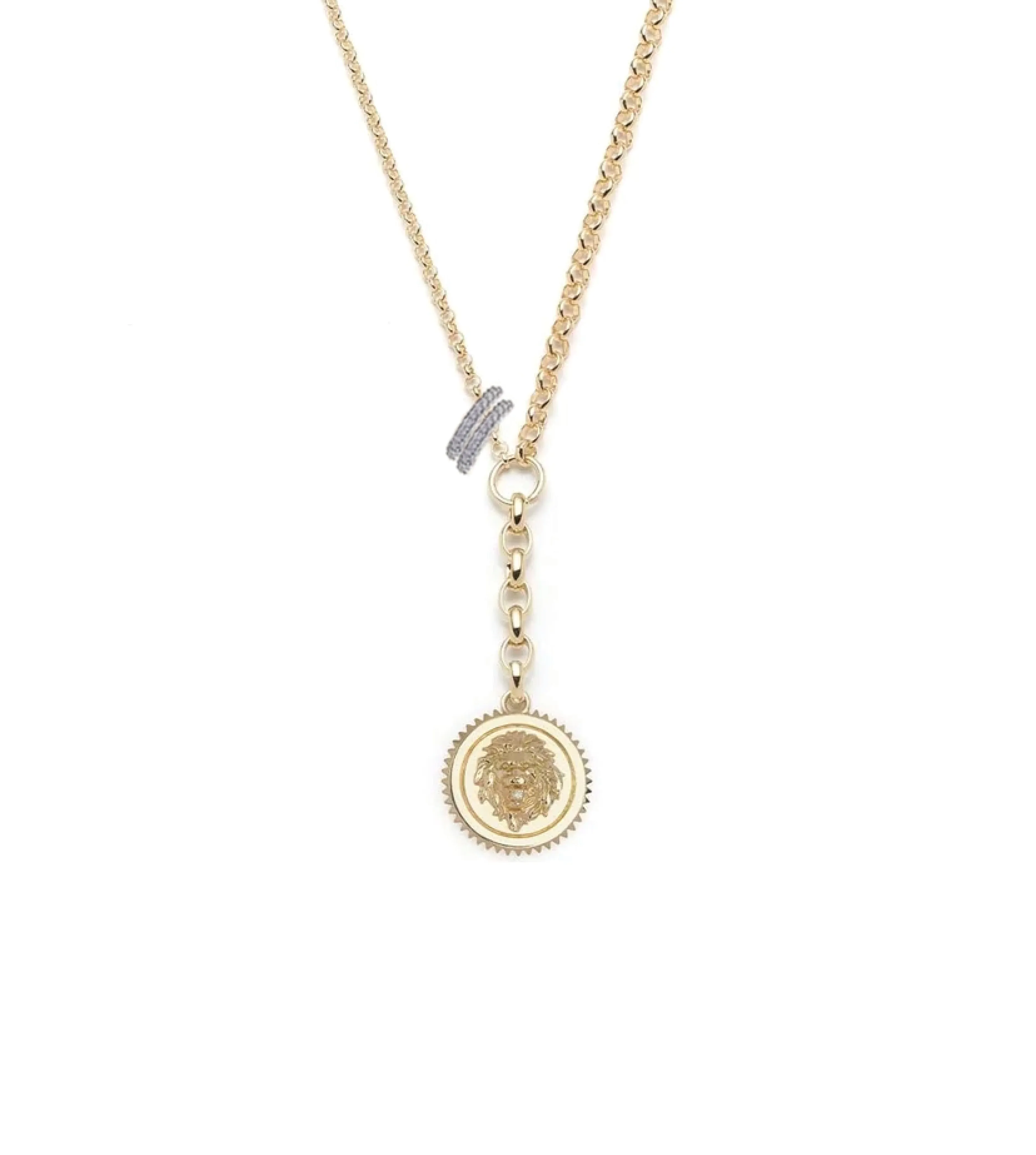 Tenet : Medium Mixed Belcher Extension Necklace with Heart Slides