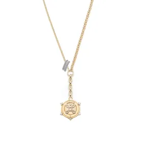 Tenet : Medium Mixed Belcher Extension Necklace with Heart Slides