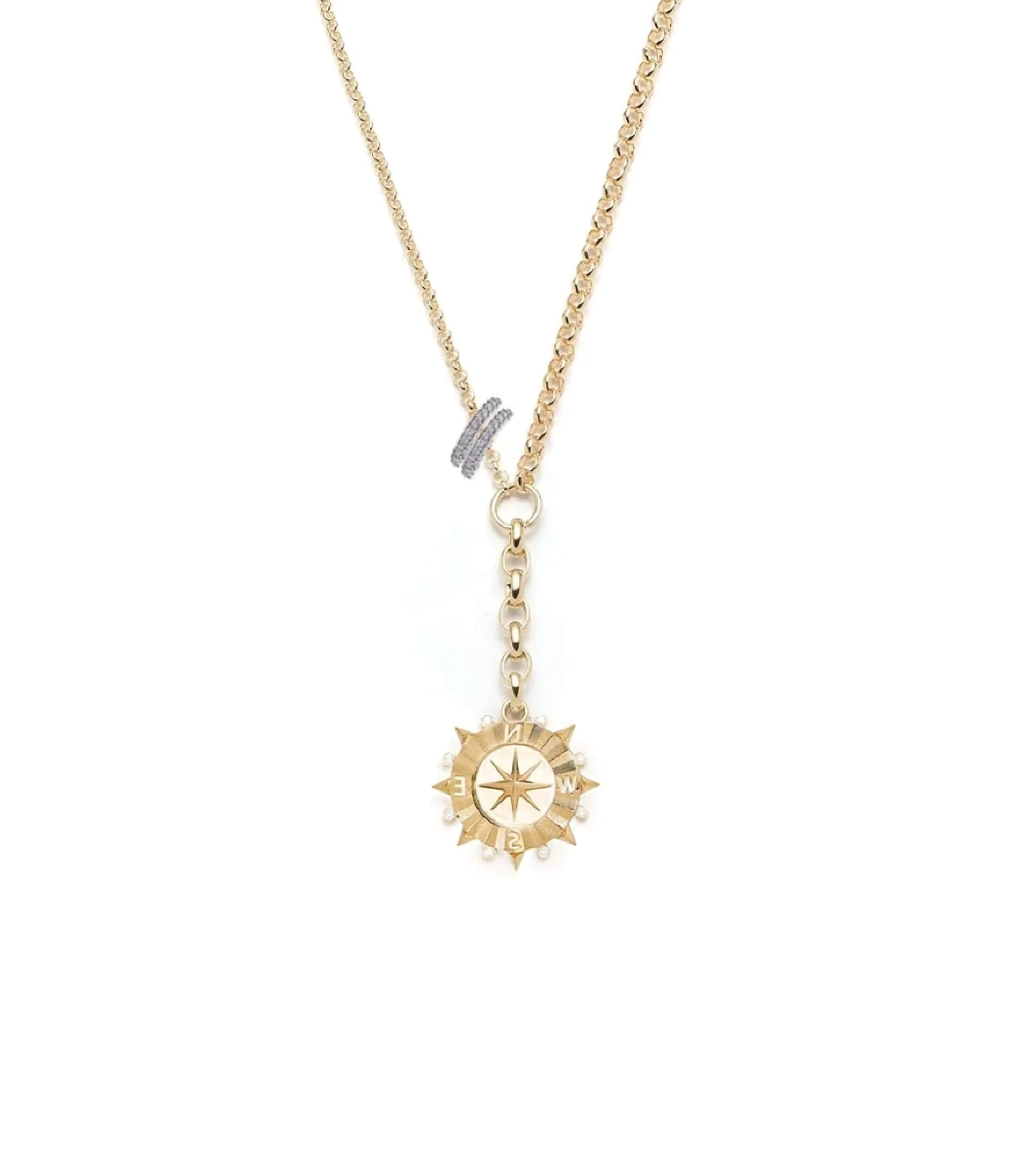 Tenet : Medium Mixed Belcher Extension Necklace with Heart Slides