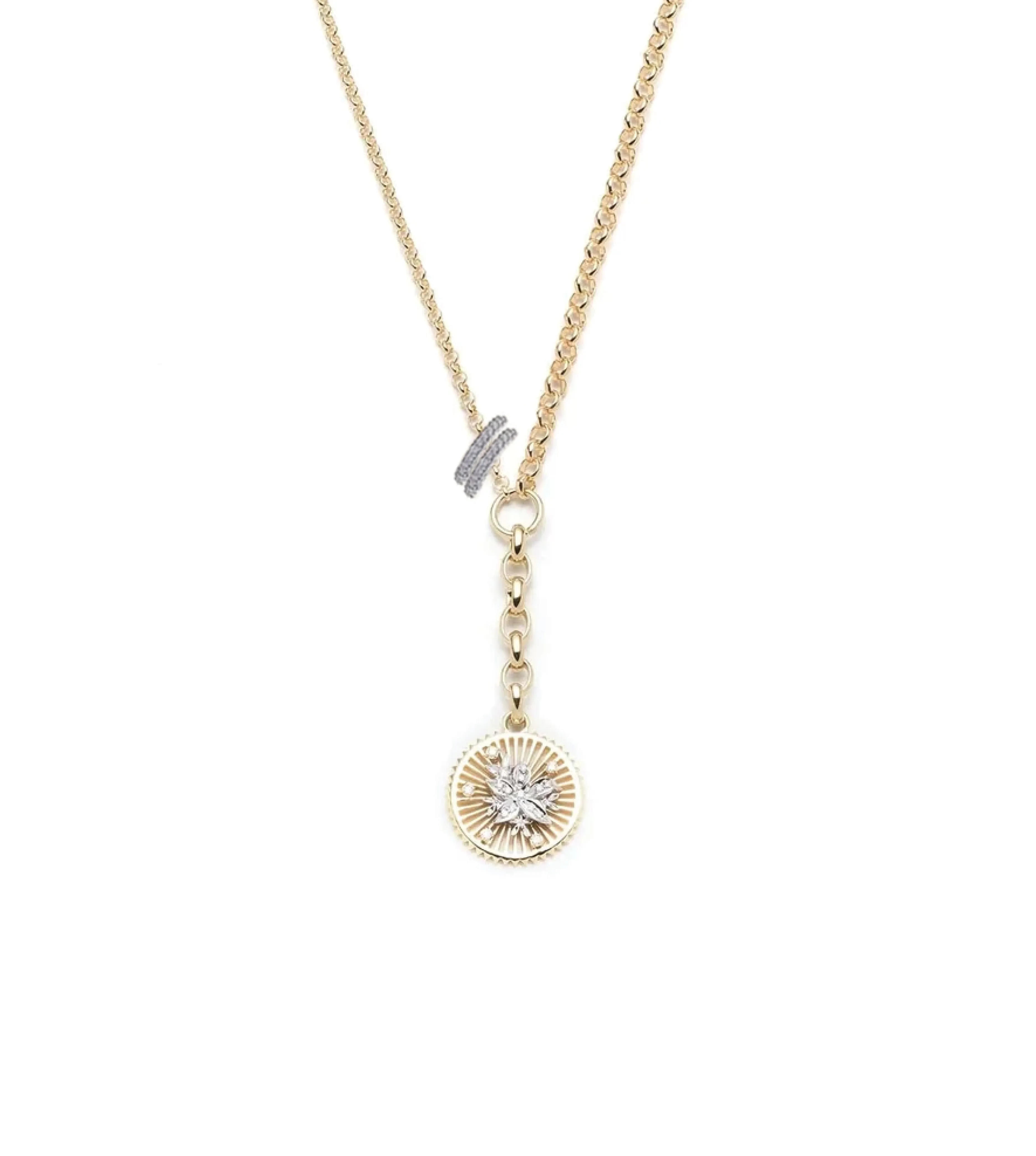 Tenet : Medium Mixed Belcher Extension Necklace with Heart Slides