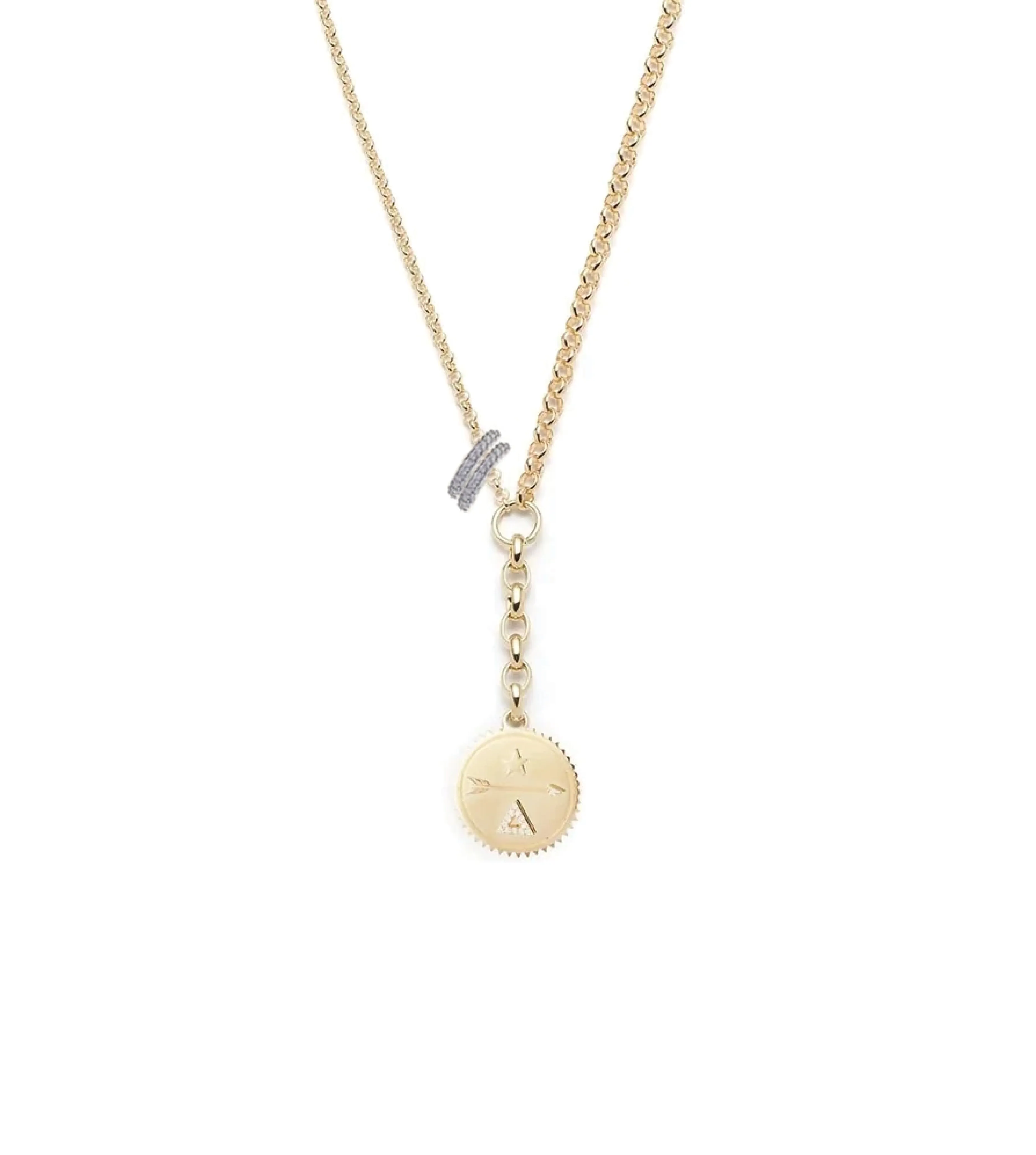 Tenet : Medium Mixed Belcher Extension Necklace with Heart Slides